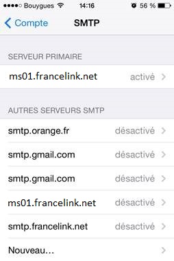 smtp Iphone